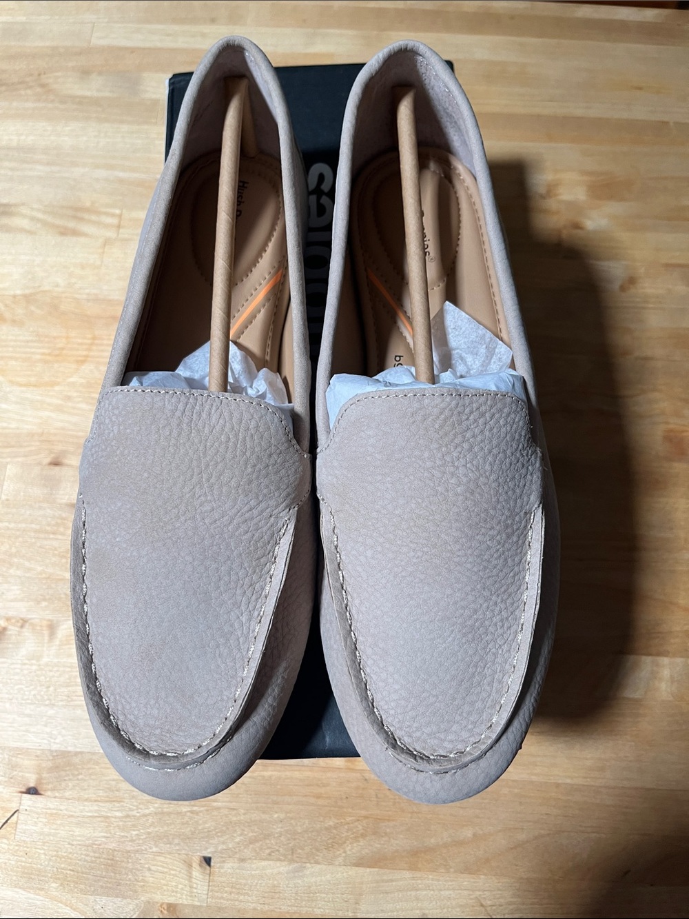 Hush Puppies Women’s Slip-On Loafers in Light Beige